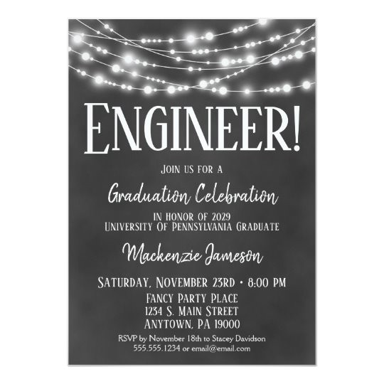 Electrical Engineering Graduation Party Ideas
 Opening Ceremony Invitations & Announcements