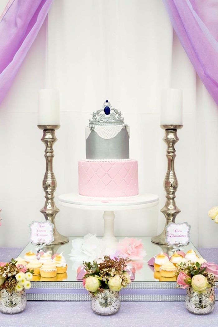 Elegant Birthday Decorations
 Kara s Party Ideas Elegant Purple Princess Birthday Party