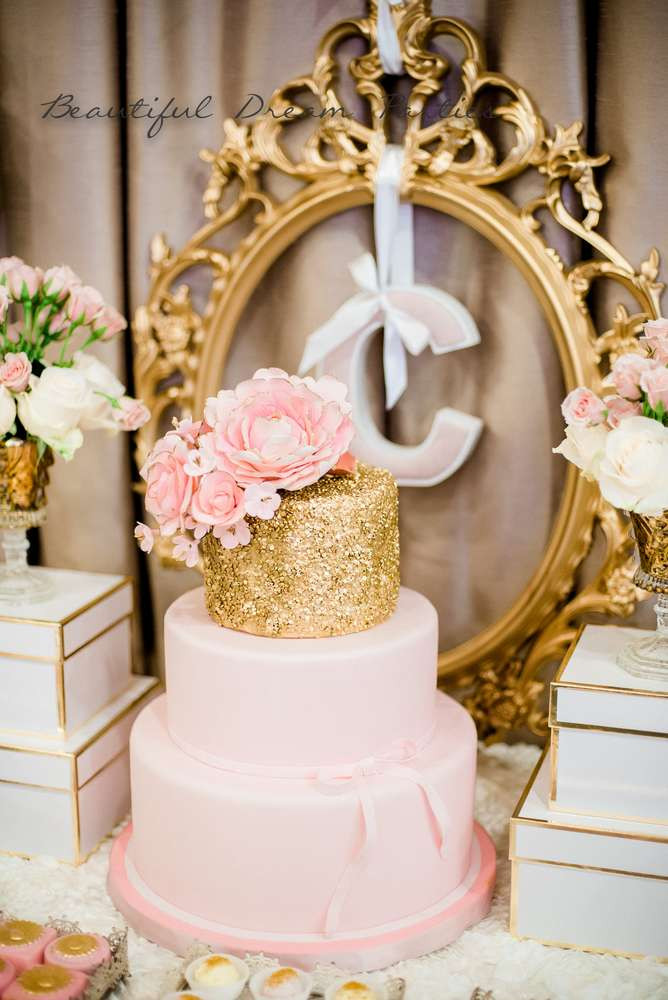 Elegant Birthday Party Decorations
 Elegant Gold and Pink Birthday Party Ideas