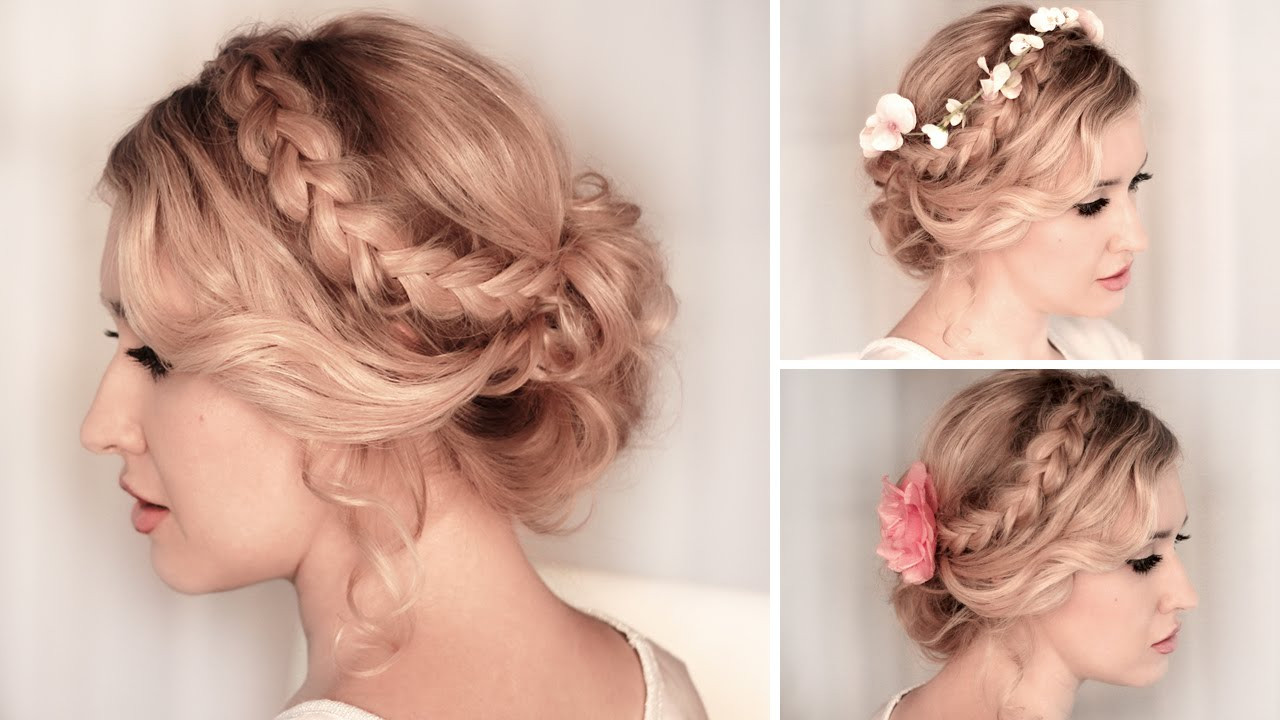 Elegant Hairstyles For Long Hair
 Braided updo hairstyle for BACK TO SCHOOL everyday party