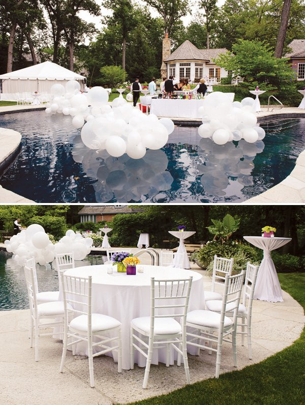 Elegant Pool Party Ideas
 How to Throw a White Out Party Hadley Court Interior