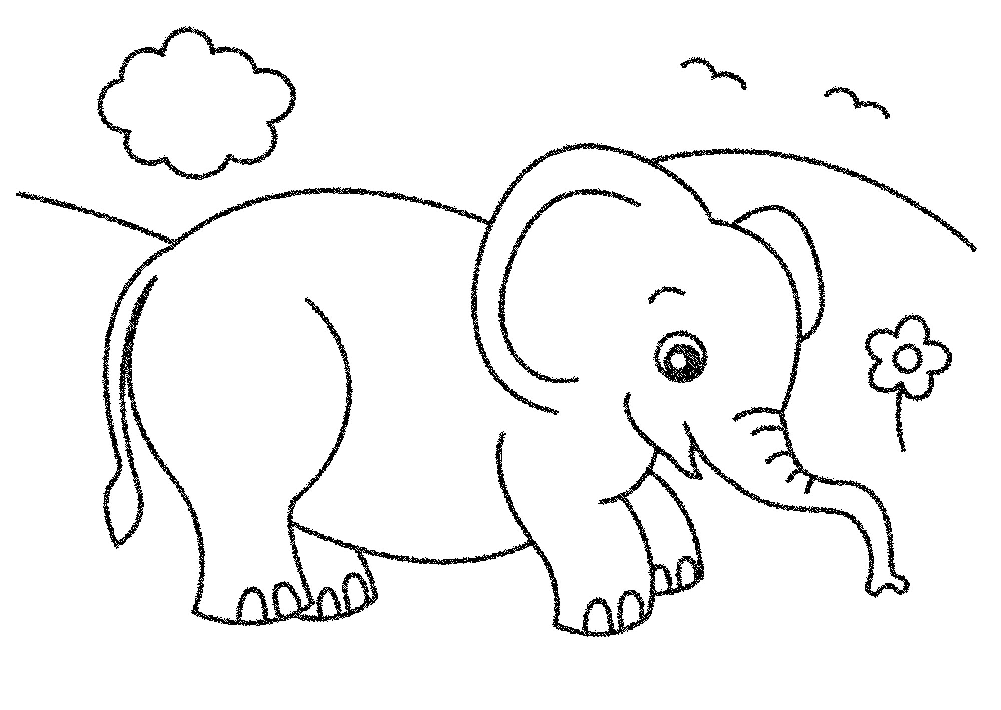 Elephant Coloring Pages For Kids
 Print & Download Teaching Kids through Elephant Coloring