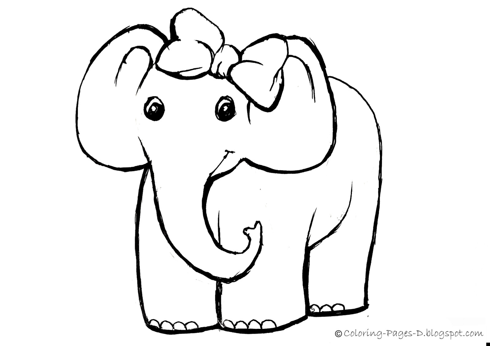 Elephant Coloring Pages For Kids
 coloring pages D Free Elephant Coloring Pages