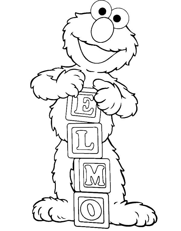 Elmo Coloring Pages For Toddlers
 Elmo Is Showing f His Name Coloring Page Elmo Coloring