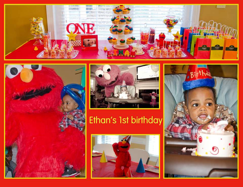 Elmo Decorations For 1st Birthday
 Elmo Birthday "Ethan s 1st Birthday Party "