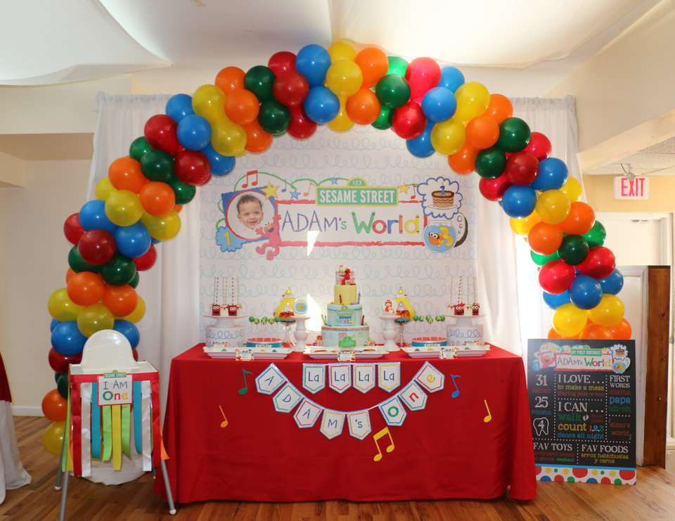 Elmo Decorations For 1st Birthday
 Elmo s World Birthday "Adam s 1st Birthday"