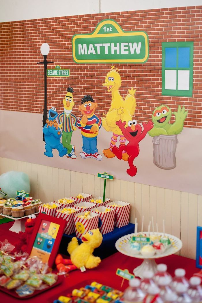 Elmo Decorations For 1st Birthday
 Sesame Street Birthday Party
