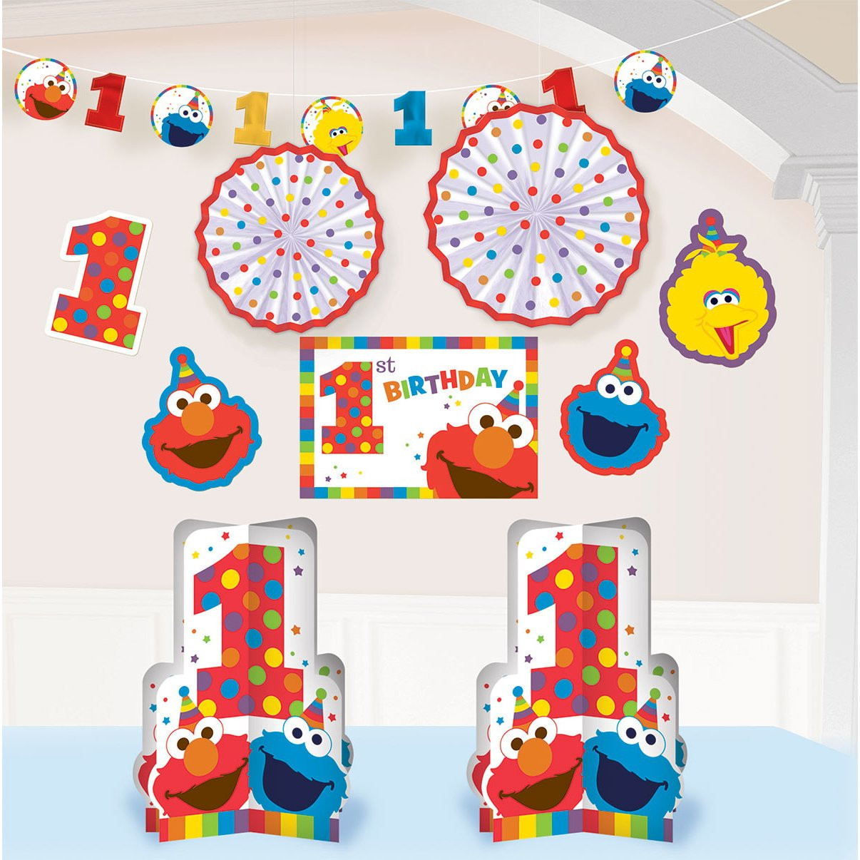 Elmo Decorations For 1st Birthday
 Amazon 1st Birthday 1st Birthday Elmo High Chair