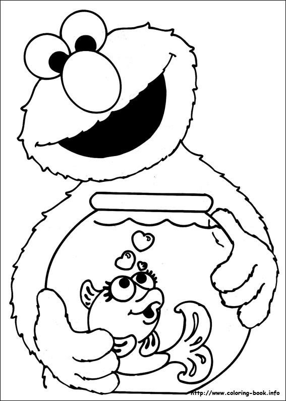 Elmo Printable Coloring Pages
 Muppet Character Elmo coloring pages and pictures Print