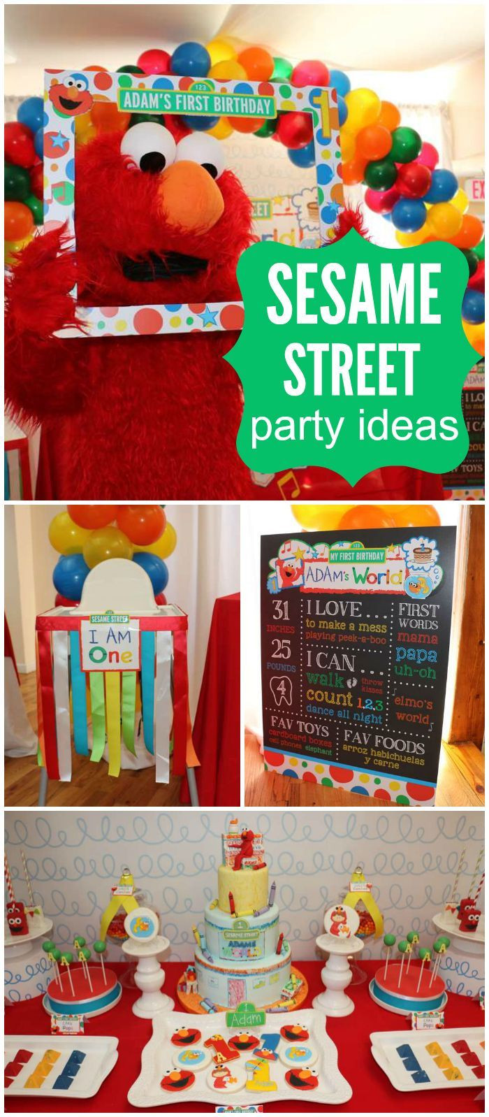 Elmo Themed Birthday Party Ideas
 Check out this Elmo s World Sesame Street birthday party