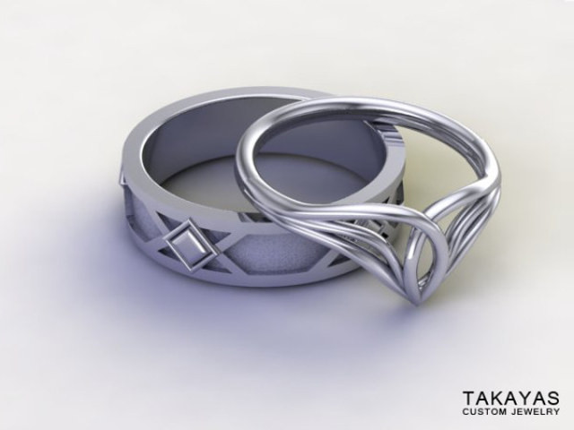 Elvish Wedding Rings
 Man Proposes With Custom Lord The Rings Lightsaber