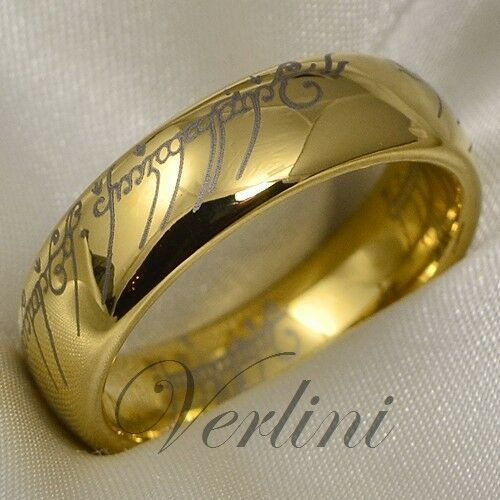 Elvish Wedding Rings
 Gold Tungsten Ring Lord The Rings Wedding Band Elvish