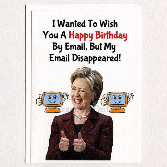 Email Birthday Cards Free Funny
 Hillary Clinton Funny Birthday Card Email Gift Idea