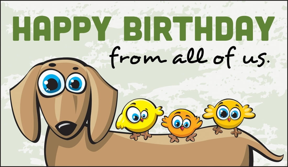 Email Birthday Cards Free Funny
 Free Happy Birthday From All Us eCard eMail Free