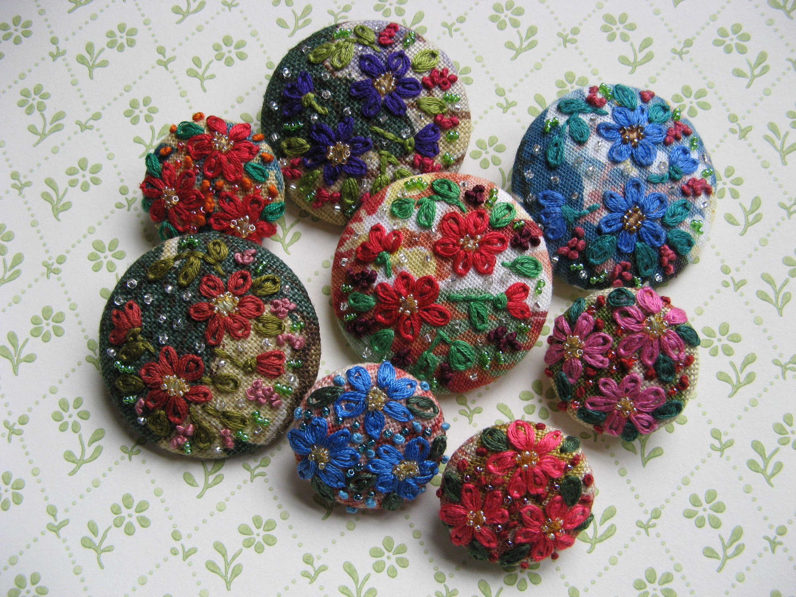 Embroidered Brooches
 bird brooches