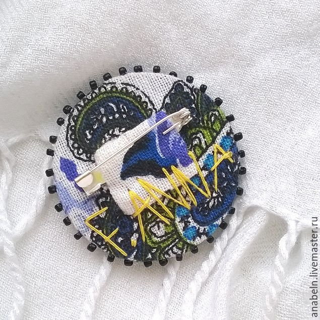 Embroidered Brooches
 Embroidered brooch based on the painting"the Starry night