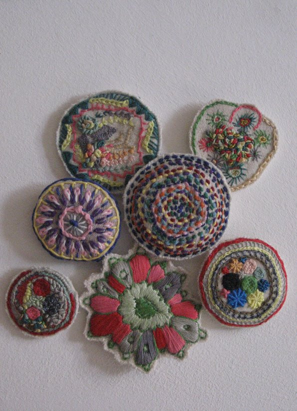 Embroidered Brooches
 katy preview Hand Embroidered Brooches
