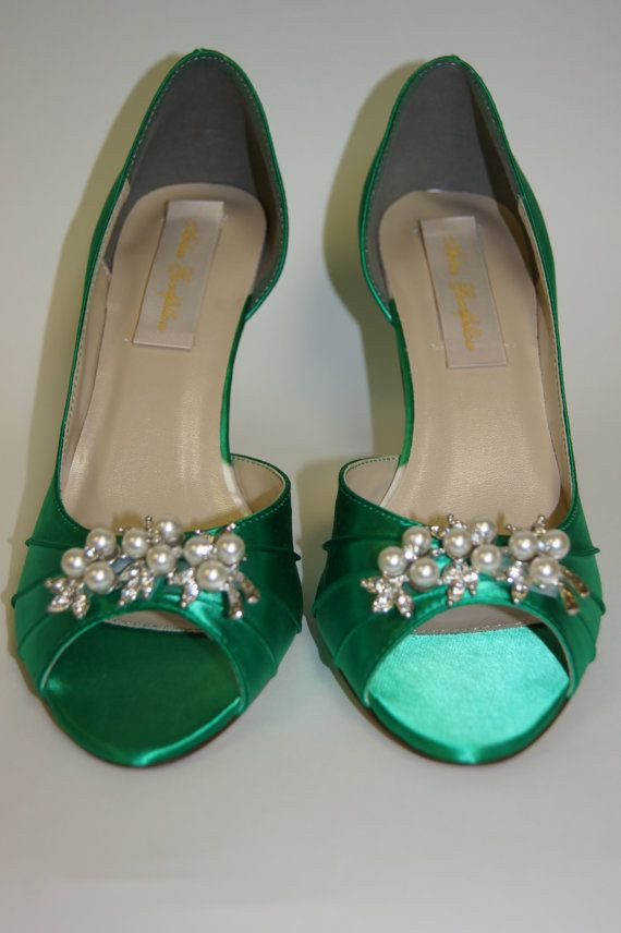 Emerald Green Wedding Shoes
 Emerald Green Wedding Shoes by Parisxox on Etsy $164 00