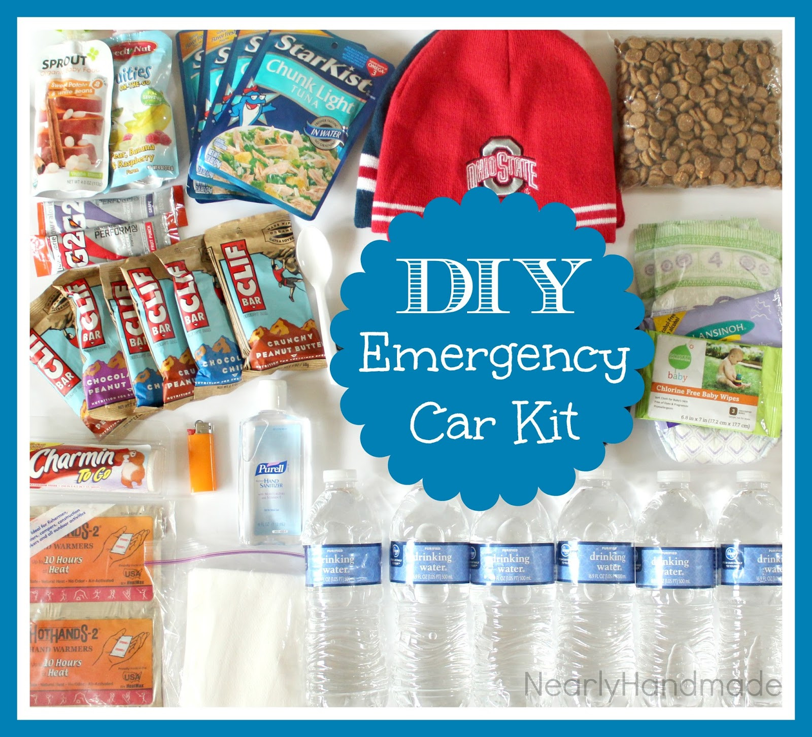 Emergency Car Kit DIY
 Nearly Handmade DIY Emergency Car Kit