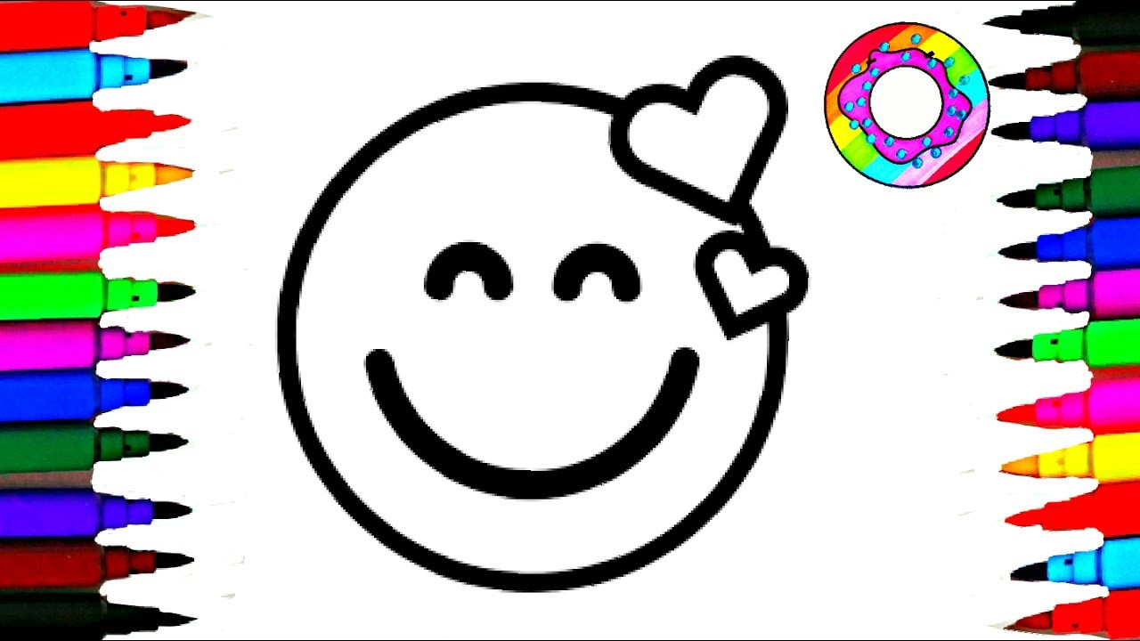 Emoji Coloring Pages For Kids
 Coloring Pages Emoji l Kids Drawing Emoticons Faces Happy