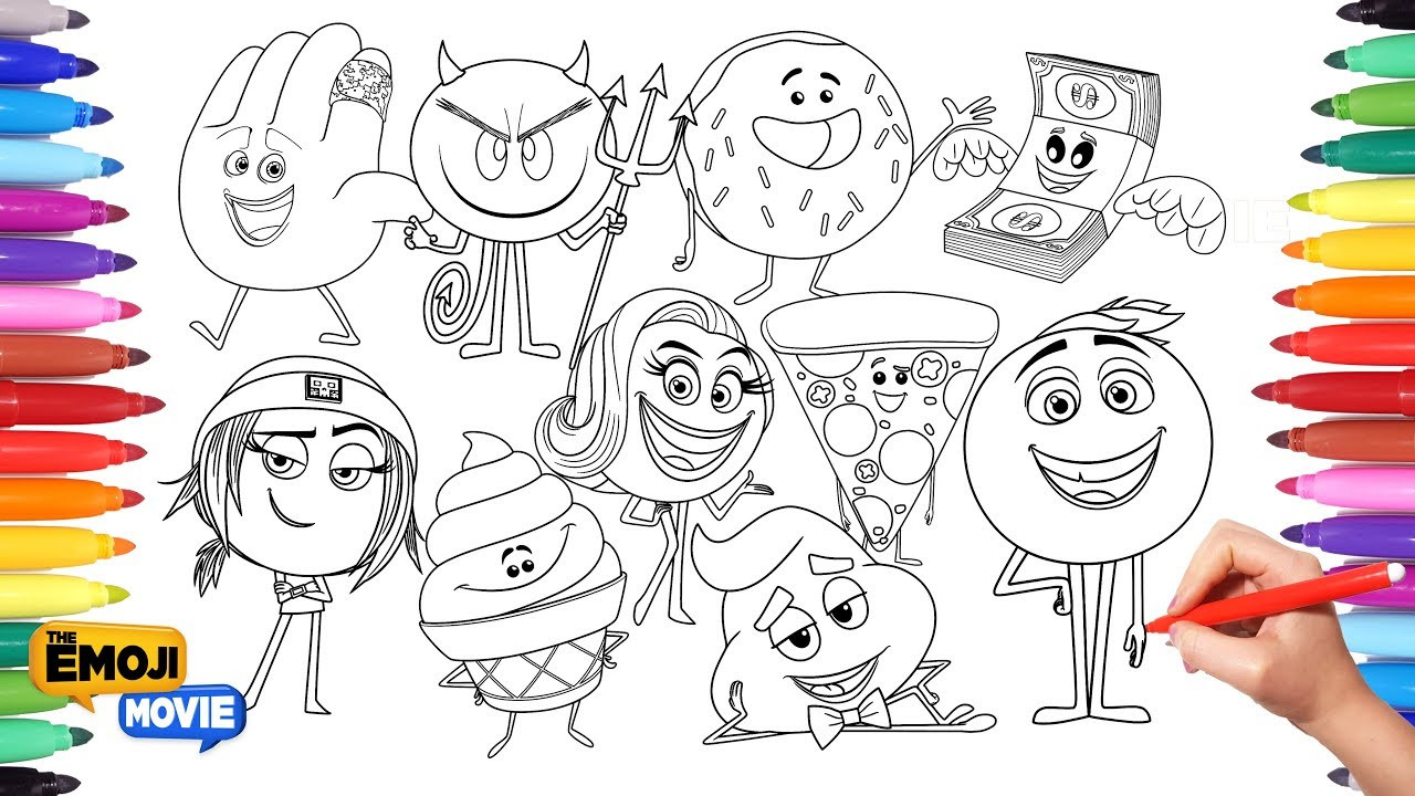 Emoji Coloring Pages For Kids
 THE EMOJI MOVIE Coloring Pages for Kids