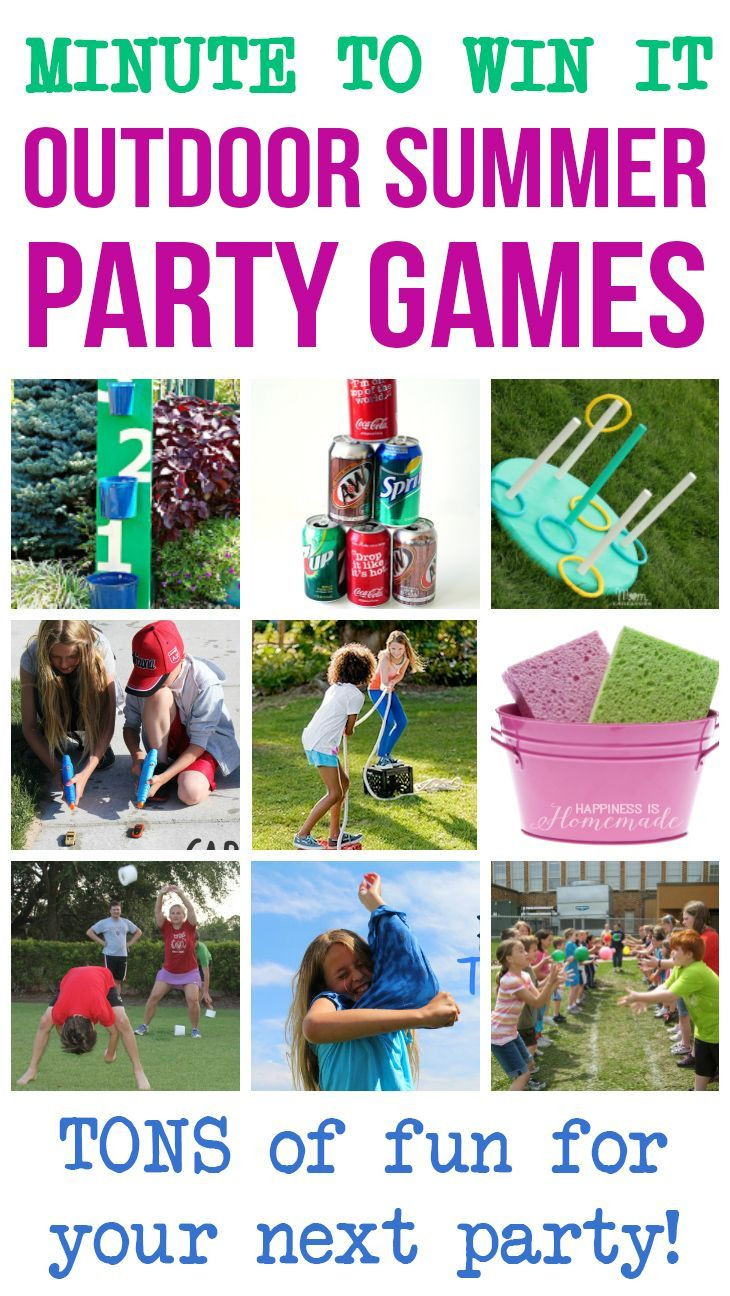 End Of Summer Party Ideas For Kids
 Minute to Win It Outdoor Summer Party Games These fun