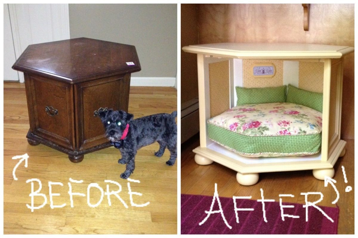End Table Dog Bed DIY
 DIY Side Table Dog Bed Pug Love