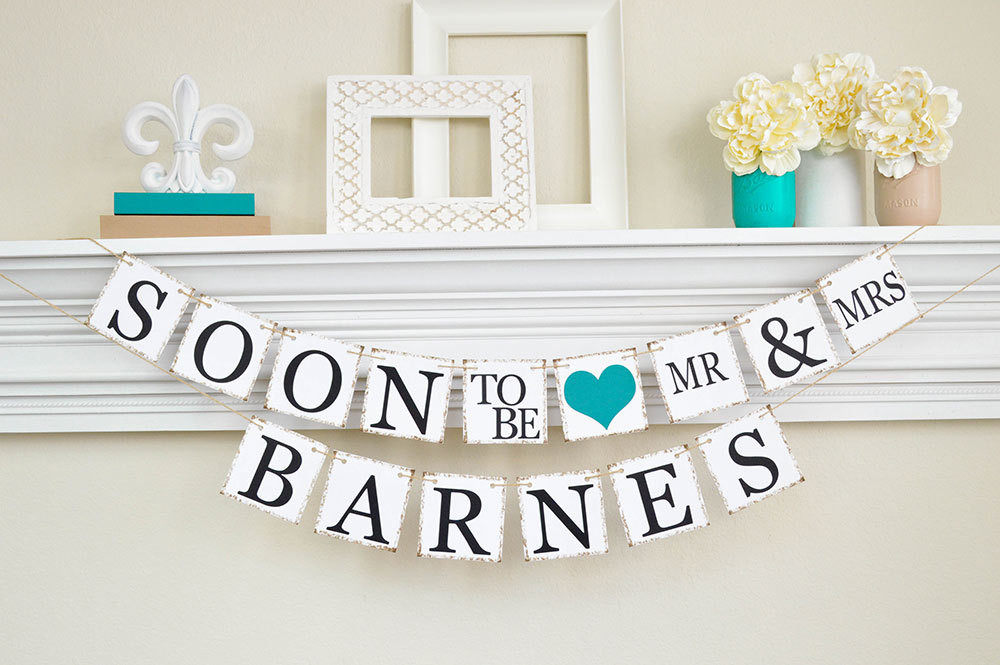 Engagement Party Banner Ideas
 Engagement Party Decor Bridal Shower Soon to Be Banner