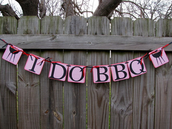 Engagement Party Banner Ideas
 I Do BBQ I Do BBQ Banner Red Gingham Decoration Engagement