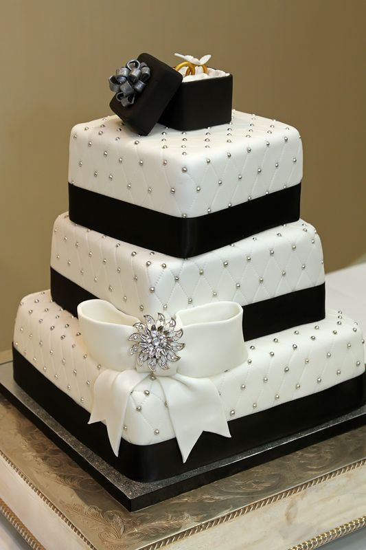 Engagement Party Cake Ideas
 black white silver weddings