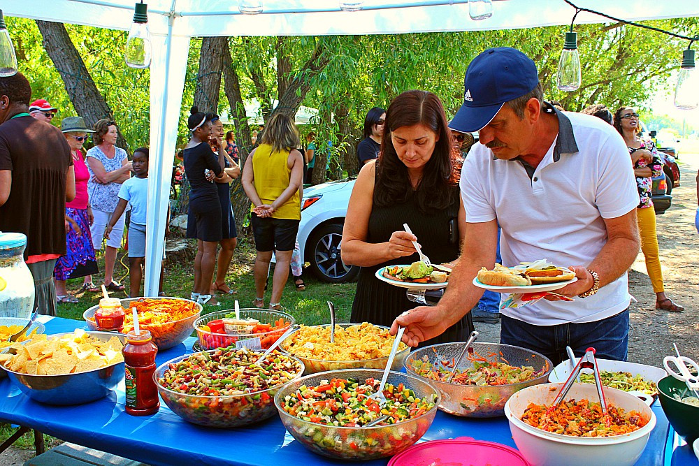 Engagement Party Food Ideas Casual
 Casual Backyard Wedding Reception Alexandra and Carvil in