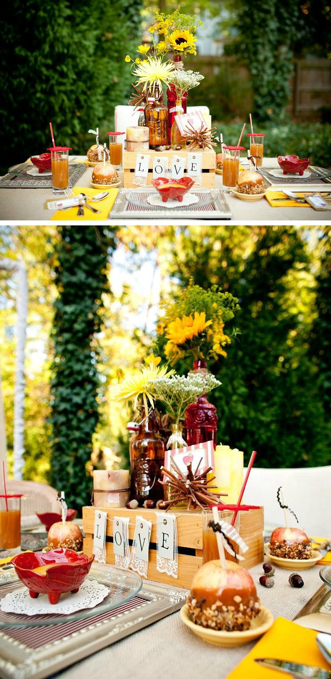 Engagement Party Ideas For Home
 Apple Themed Autumn Engagement Party Celebrations at Home