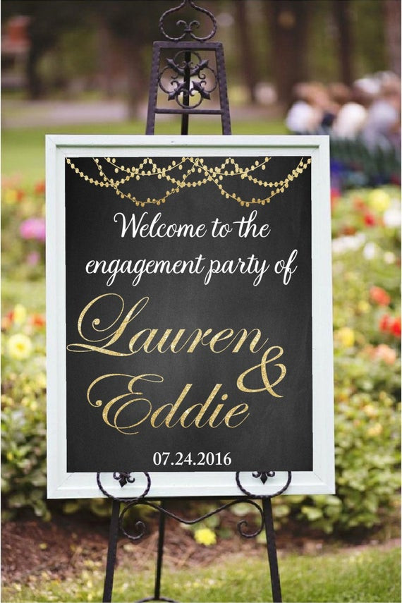 Engagement Party Sign Ideas
 Engagement Party Decor DIY Printable Wel e to the
