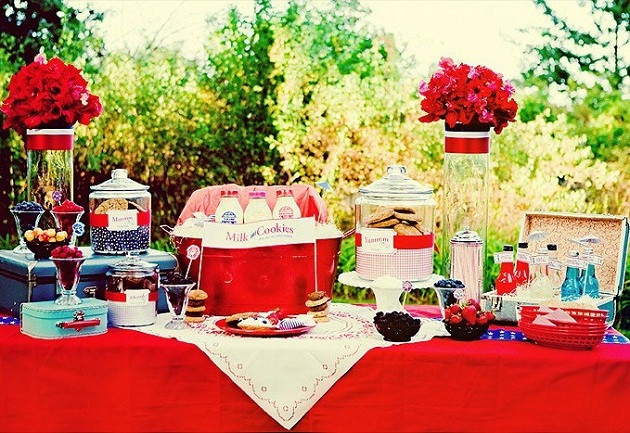 Engagement Picnic Party Ideas
 "All American" Backyard Picnic Style Shoot Celebrations