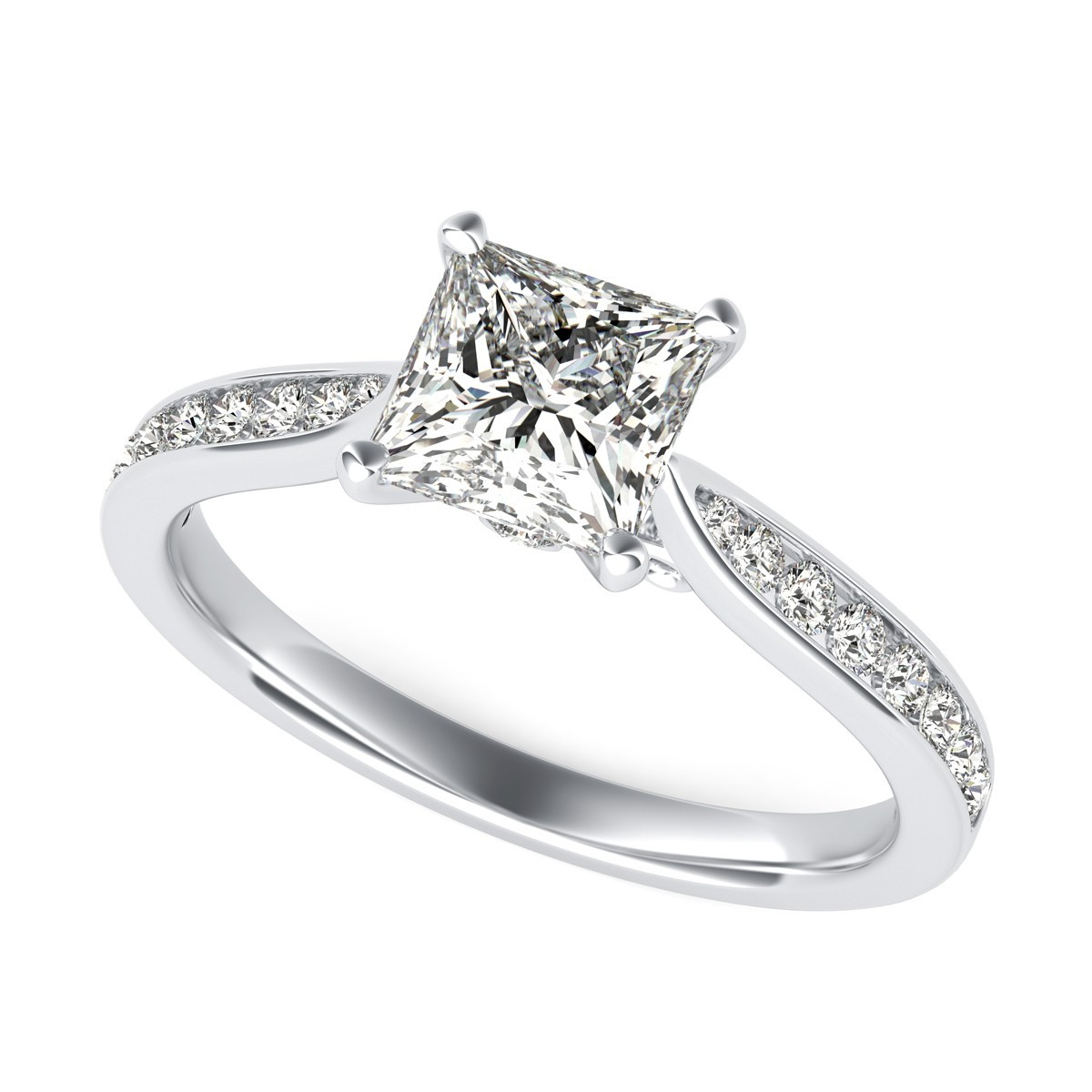 Engagement Princess Cut Rings
 Diamond Engagement Ring Princess Cut SKU PR0048