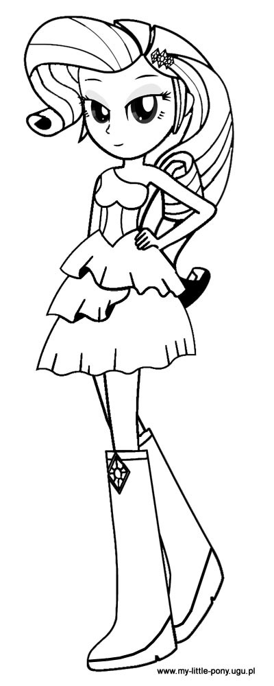 Equestria Girls Coloring Pages
 My Little Pony Rarity Equestria Girls Coloring Pages