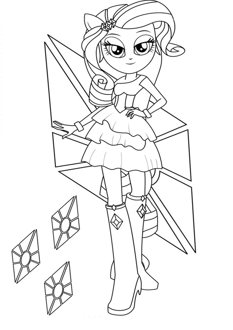 Equestria Girls Coloring Pages
 My Little Pony Rarity Equestria Girls Coloring Pages