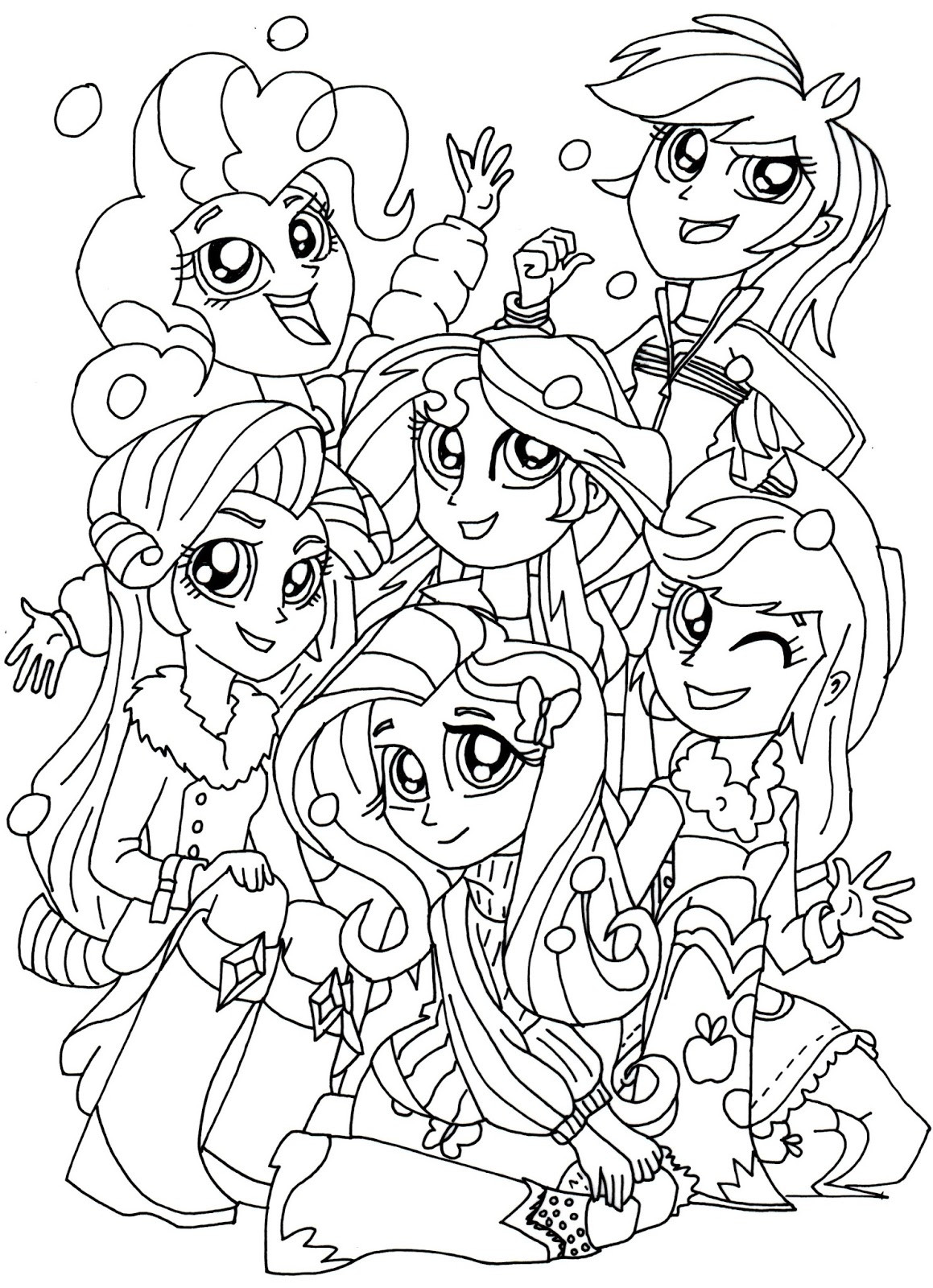 Equestria Girls Pinkie Pie Coloring Pages
 Free Printable My Little Pony Coloring Pages January 2016