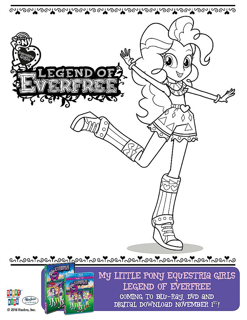 Equestria Girls Pinkie Pie Coloring Pages
 Free My Little Pony Equestria Girls Everfree Coloring Page