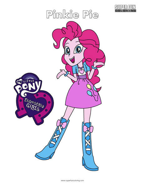 Equestria Girls Pinkie Pie Coloring Pages
 More Cartoons Super Fun Coloring