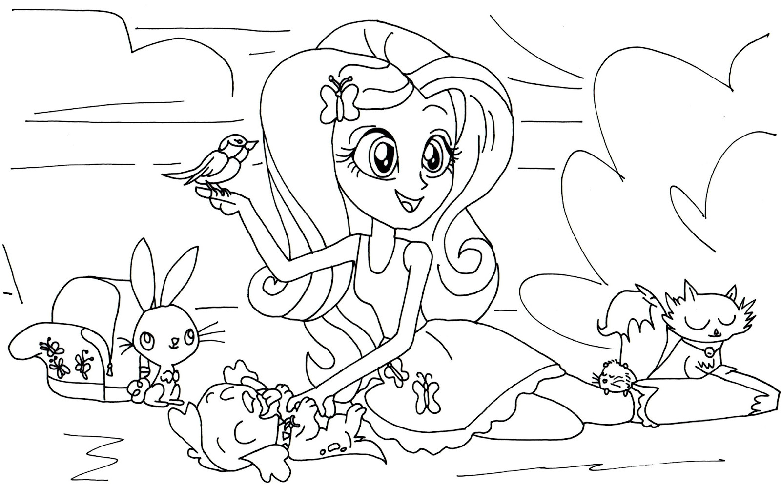 Equestria Girls Pinkie Pie Coloring Pages
 Free Printable My Little Pony Coloring Pages Fluttershy