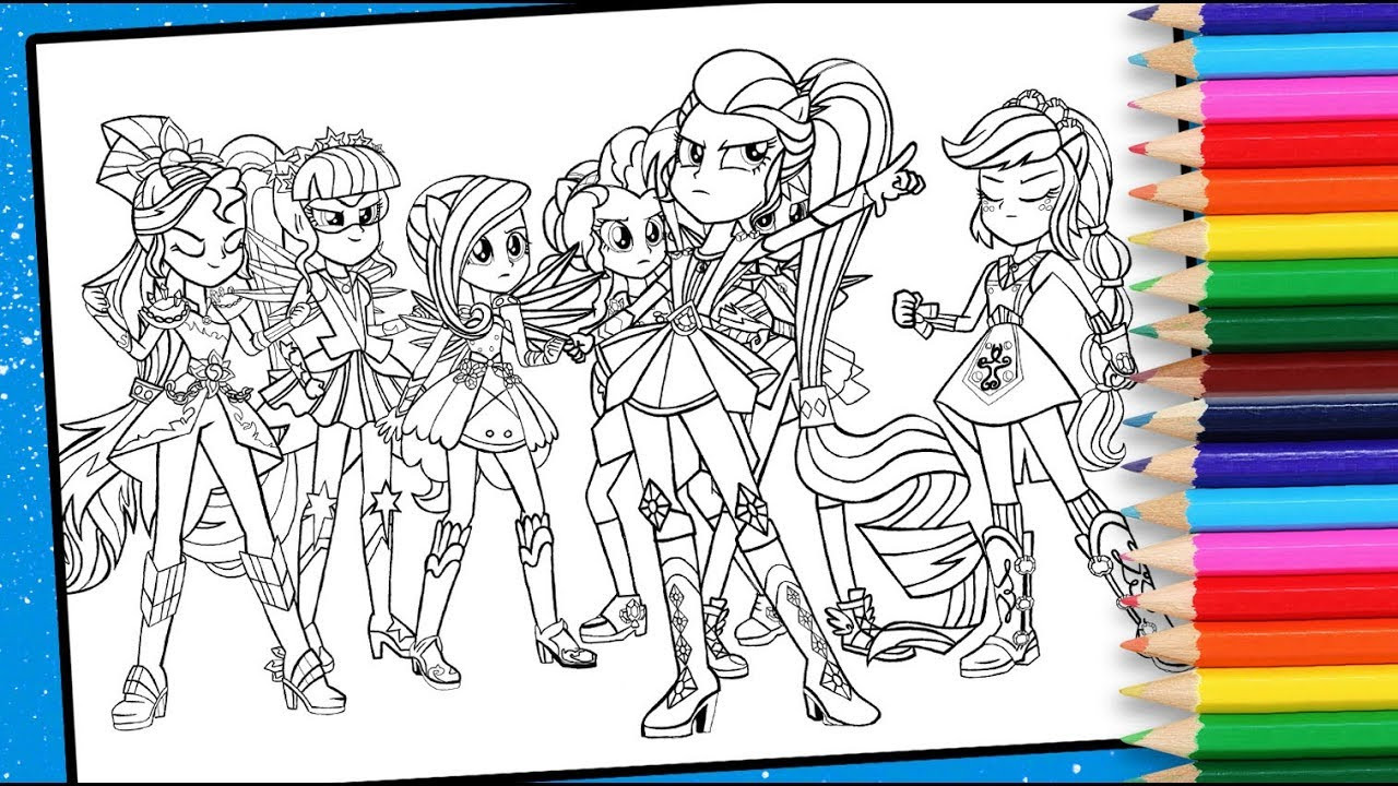 Equestria Girls Pinkie Pie Coloring Pages
 MLP Equestria Girls Coloring for kids MLP colouring pages