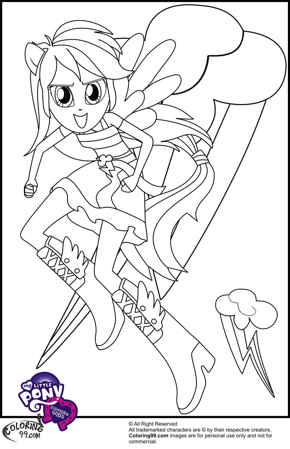 Equestria Girls Rainbow Rocks Coloring Pages
 My Little Pony Equestria Girls Coloring Pages
