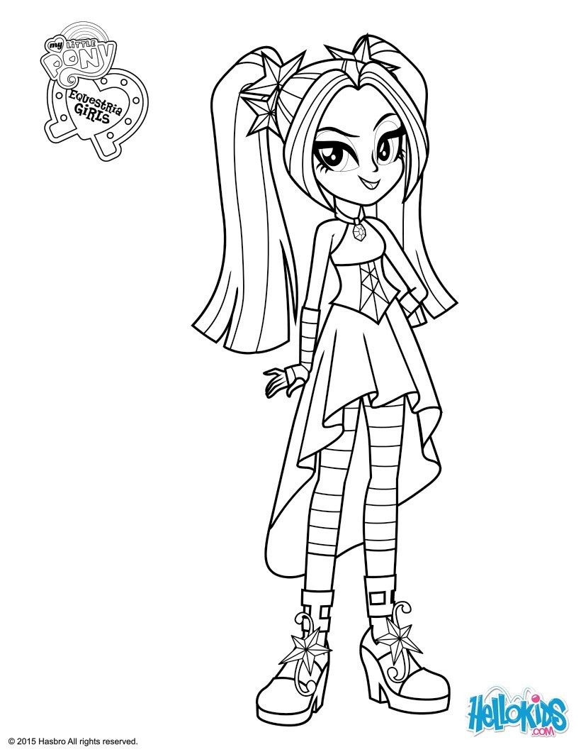 Equestria Girls Rainbow Rocks Coloring Pages
 MLP Coloring Aria Blaze Equestria Girl Coloring Pages Fun