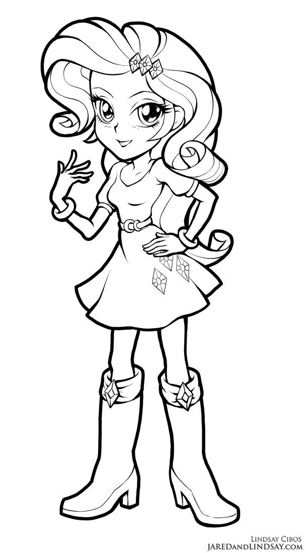 Equestria Girls Rarity Coloring Pages
 Pin by 🎀 Ribbon Kitten 🎀 on ♡ Coloring Pages ♡