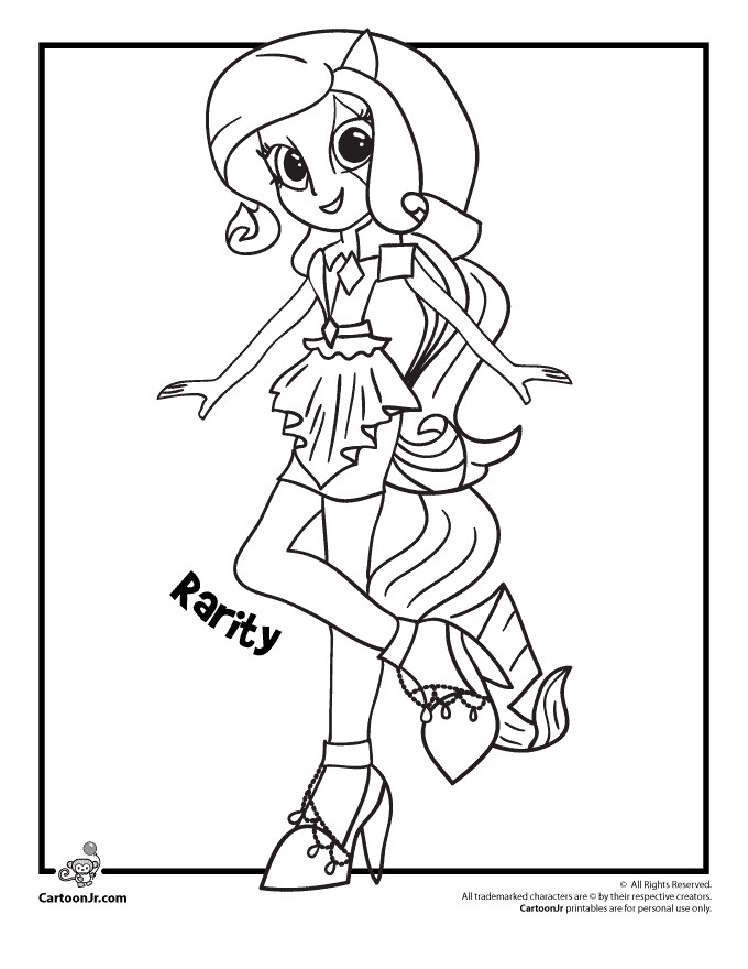 Equestria Girls Rarity Coloring Pages
 Rarity My Little Pony Rainbow Rocks Equestria Girls