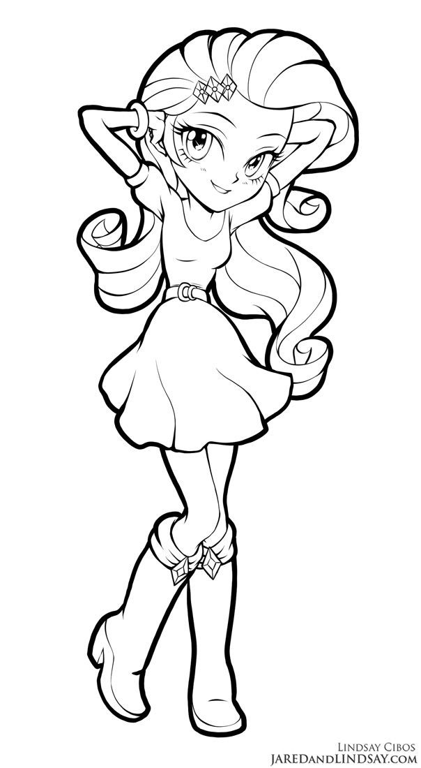 Equestria Girls Rarity Coloring Pages
 Rarity Equestria Girls by LCibos