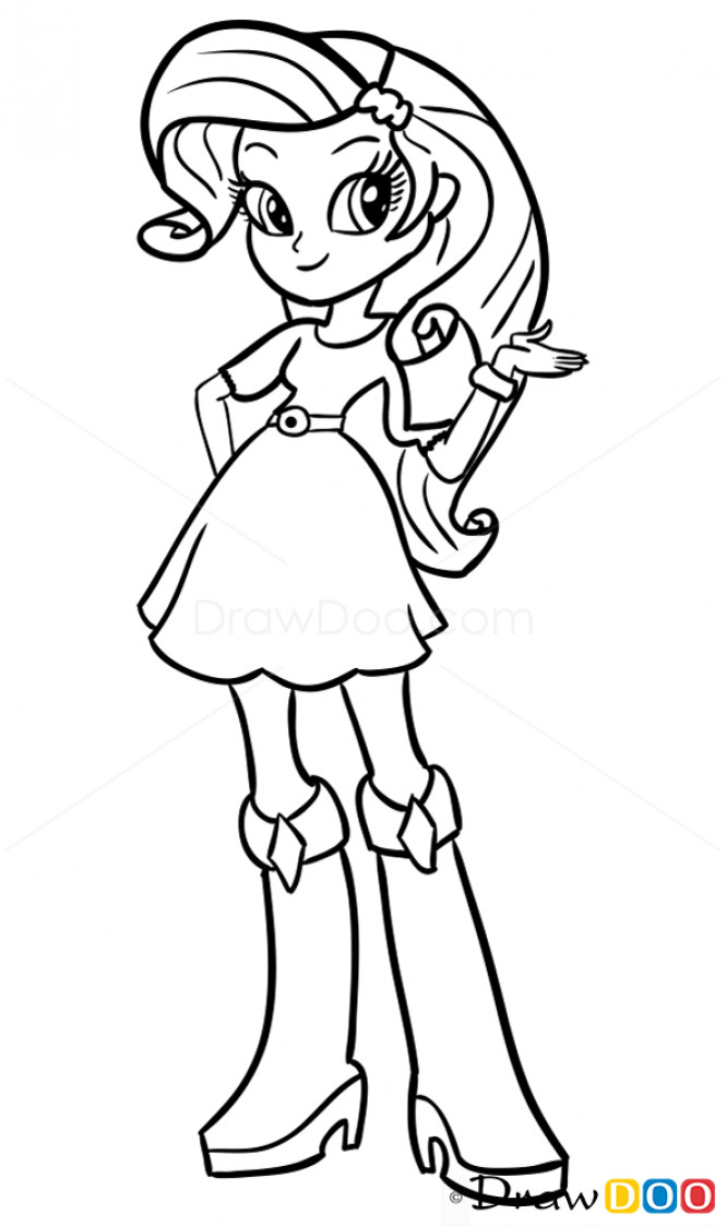Equestria Girls Rarity Coloring Pages
 How to Draw Rarity Equestria Girls