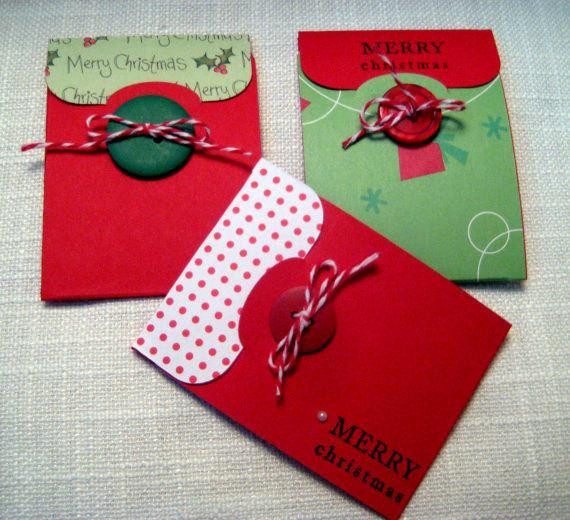 Etsy Christmas Gift Ideas
 Items similar to Handmade Christmas Gift Card Holders