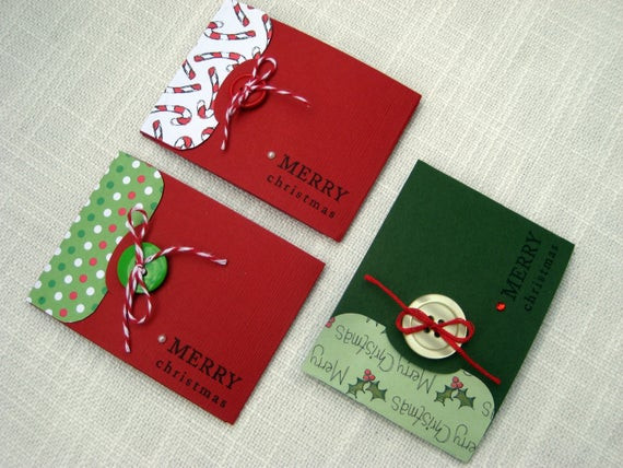 Etsy Christmas Gift Ideas
 Items similar to Handmade Christmas Gift Card Holders